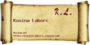 Kosina Laborc névjegykártya